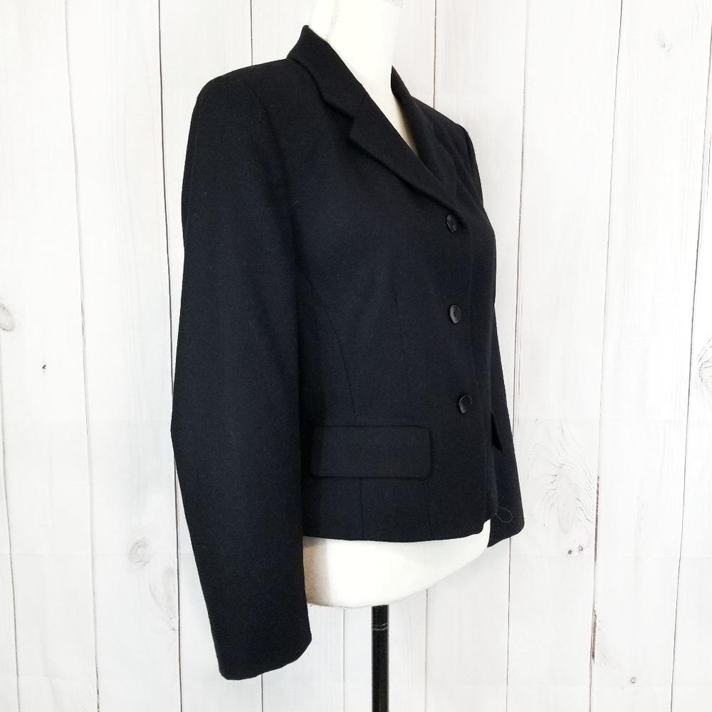 Pendleton Black Wool Button Down Blazer Jacket - image 2